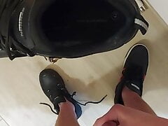Cum in new work shoes
