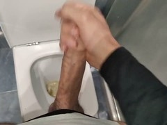Cumshot in the morning shower
