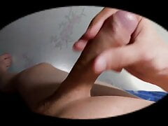 Horny Guy Wanking before going to Bed and Moaned Part 2
