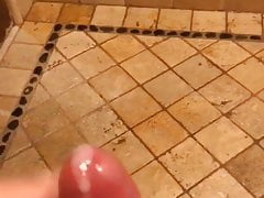 Cumming in the shower at the spa