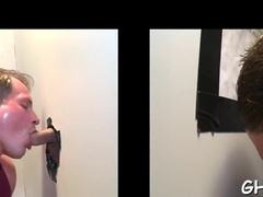 Frisky homo gives a cute deep-throat