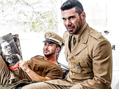 Billy Santoro and Colt Rivers fuck in a WWII-set porn video