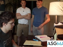 Trio School Fellows Dive Deep into Each Other's Taut Fuck-holes