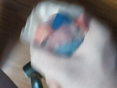 Cumshot in neighbor's socks