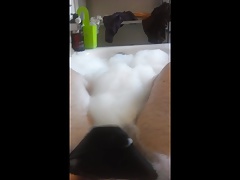 Masturbate in black panties and cum