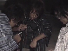 Hottest Asian homosexual twinks in Horny threesomes, fingering JAV clip