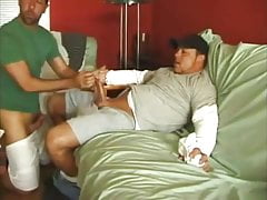 Helping wank my fucking cock bro