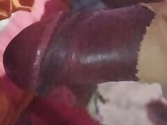 Step son help to cum Step mom in share bed after her handjob