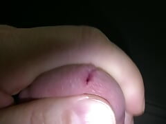 Fat cock, cum very close