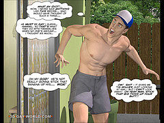 CUMING OUT american STYLE 3D queer toon Animated Comics