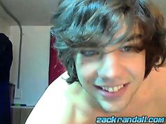 Naughty jock Zack Randall sucks his own cock and jerks off