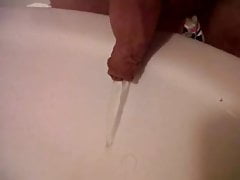 Long foreskin piss