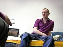 Slutty dude has to take a huge load after twisted sex