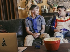 Movie night with step sister's bi curious BF - Dalton Riley & Ryan Jordan