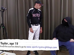 Eric Spanked in Baseball Gear