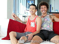 GayRoom Tino Cortez pumps Jay supreme total of fuck-stick