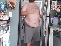 Big Bear Pissing on Kitchen Floor