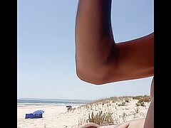 Beach masturbation