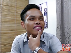 Twink accountant working on the cock of his boss