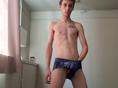 Home wank session and explosive release