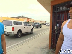 Intense interracial action with two hot bi-racial guys