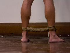 Spanked male keeps asking for cock in the ass during classroom BDSM fetish