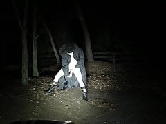 Asian night public anal masturbation