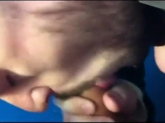 Public RESTROOM Suck off by Amateur Spunk Dickblower