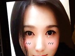 Cute Asian cum on face