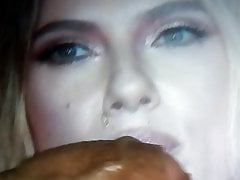 Scarlett Johansson Cum Tribute and face fuck