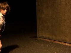 sissy schoolgirl cathy goes outside 3