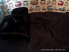 Gimp humiliated in latex outfit bed humping