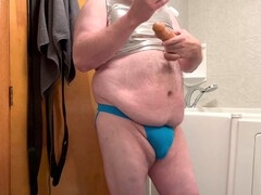 Anal masturbation, giant, uncut cocks