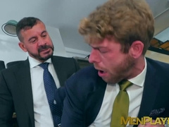 Thomas Thunder pounds doggystyle bearded young coworker