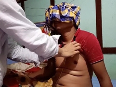 Adorable fabulous school dude gulping milk of his boyfriend mate