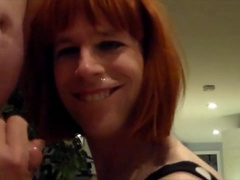 Cum-Covered Crossdresser Face