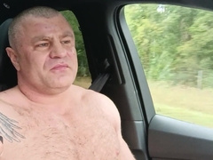 I'm Driving Bare in a Van on the Highway and I'm Fapping off Until I Jizz