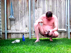 My Micropenis and ginormous Sissy fuckbox Outside