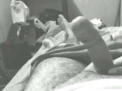 Dirty talk and cock display end in hot cumshots!