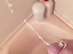 Dick play, cum shot
