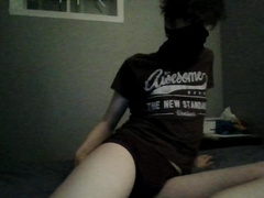 Uber-Cute femboy unwraps in front of you before going to couch