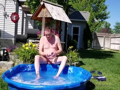 Baby Dick Jeffrey Shaving His Body Outside
