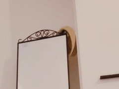 Joy In The Mirror with High-Heeled Slippers and Faux-Cock