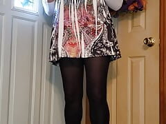 Crossdresser in my sexy new mini dress.