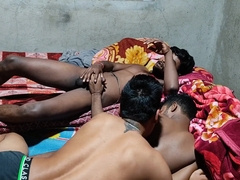 Indian 3 way Batty man Indian Desi Village Guys Having Fu