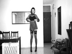 Under the Skirt Was a Sexy Piece of Lingerie.