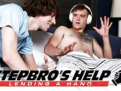 Cute Stepbro Cathces Hunk Jerking Off & Things Get Wild