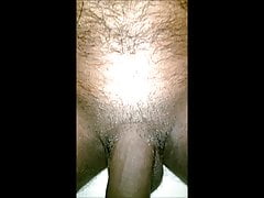 Massaging my black dick with lots of oil