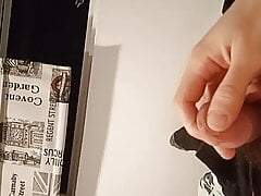 Sam Anslo masturbating in his room shoots a big load