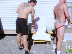 TRAILERTRASHBOYS Tatted Hairy Man Isaac X Wet Breeds Greg Riley